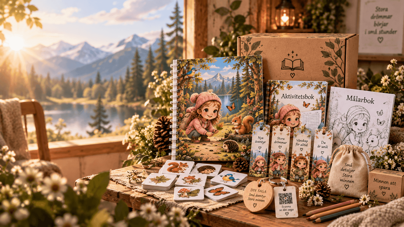 DIN SAGA - den kompletta presentupplevelsen med böcker, minneskort och presentförpackning